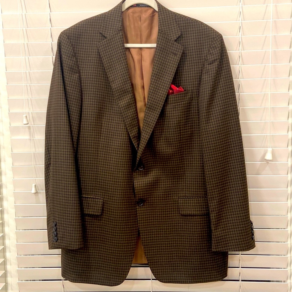 Hart Schaefer & Marx Brown Checked Blazer sz. 44Long